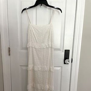 White Eyelet Midi Dress